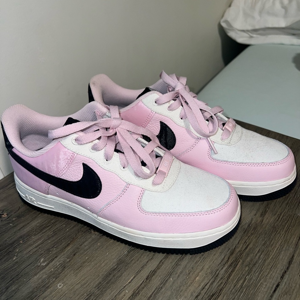 Custom Nike Air Force 1 Pink and White Women’s Sneakers